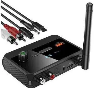Bluetooth 5.3 Audio Receiver, Low Latency HD Wireless Music Adapter for Wired Speakers & Home Stereo System, Digital Audio Converter Support Optical, RCA, AUX 3.5mm Jack, Lossless Sound for Home Audio Bluetooth 5.3 Audio Receiver, Low Latency HD Wireless Music Adapter for Wired Speakers & Home Stereo System, Digital Audio Converter Support Optical, RCA, AUX 3.5mm Jack, Lossless Sound for Home Audio