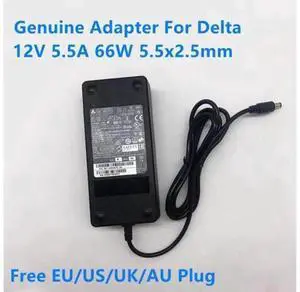 Delta ADP-66CR B 12V 5.5A 66W AC Adapter, 5.5x2.5mm DC Plug, Replacement Power Charger Compatible with DPS-60PB A 12V 5A 60W Monitor & Laptop Power Supply Delta ADP-66CR B 12V 5.5A 66W AC Adapter, 5.5x2.5mm DC Plug, Replacement Power Charger Compatible with DPS-60PB A 12V 5A 60W Monitor & Laptop Power Supply