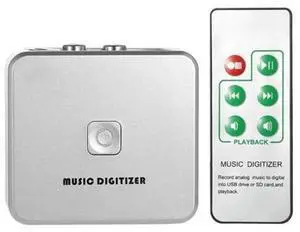 Audio Capture Recorder Music Digitizer, Audio Converter with 3.5mm & RCA Input, Records Audio to SD Card / USB Drive as MP3 Files, Comes with Remote Controller Audio Capture Recorder Music Digitizer, Audio Converter with 3.5mm & RCA Input, Records Audio to SD Card / USB Drive as MP3 Files, Comes with Remote Controller