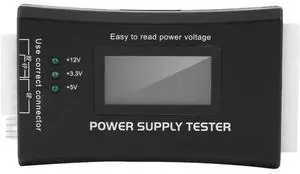 PC Power Supply Tester with LCD Display, ATX BTX ITX Computer PSU Diagnostic Tester, Multiple Connectors Power Supply Checker, Black PC Power Supply Tester with LCD Display, ATX BTX ITX Computer PSU Diagnostic Tester, Multiple Connectors Power Supply Checker, Black