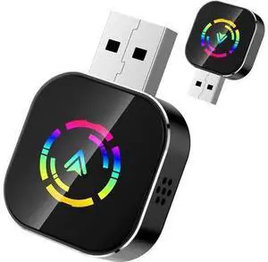 Wireless CarPlay Adapter for iPhone, Convert Wired CarPlay to Wireless, Mini Compact USB & Type-C Connector, Plug and Play, Stable Low-Latency Connection, Black Wireless CarPlay Adapter for iPhone, Convert Wired CarPlay to Wireless, Mini Compact USB & Type-C Connector, Plug and Play, Stable Low-Latency Connection, Black