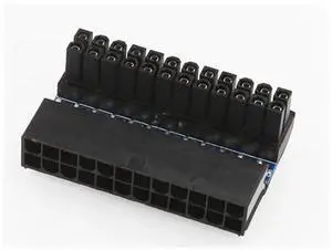 ATX 24Pin 90 Degree Power Adapter Connector, 24Pin to 24Pin Angled Motherboard Main Power Plug for Modular PSU Cables ATX 24Pin 90 Degree Power Adapter Connector, 24Pin to 24Pin Angled Motherboard Main Power Plug for Modular PSU Cables