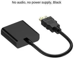 HDMI-compatible to VGA Converter Adapter with Audio & Power Supply, Support 1080P HD Video, Black Signal Converter Cable for Laptop, PC, Monitor, TV and Projector HDMI-compatible to VGA Converter Adapter with Audio & Power Supply, Support 1080P HD Video, Black Signal Converter Cable for Laptop, PC, Monitor, TV and Projector