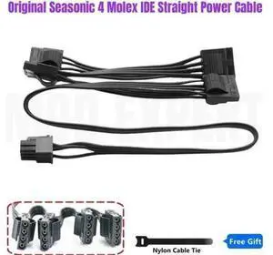 6Pin to 4 Molex IDE 4Pin Female Peripheral Modular Power Cable, Compatible for Seasonic Snow Silent 750W 1050W 1250W Modular PSU, Internal PC Power Extension Cord for Drives & Accessories 6Pin to 4 Molex IDE 4Pin Female Peripheral Modular Power Cable, Compatible for Seasonic Snow Silent 750W 1050W 1250W Modular PSU, Internal PC Power Extension Cord for Drives & Accessories