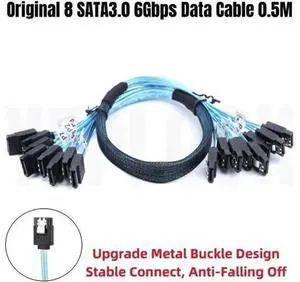 8 SATA3.0 0.7M SAS 7Pin 6Gbps Data Cable, SATA III Internal Cord for BTC Mining Rig, NAS, Workstation Motherboard, 2.5/3.5 HDD, SSD, Optical Drive, PC Server Host, Plug & Play 8 SATA3.0 0.7M SAS 7Pin 6Gbps Data Cable, SATA III Internal Cord for BTC Mining Rig, NAS, Workstation Motherboard, 2.5/3.5 HDD, SSD, Optical Drive, PC Server Host, Plug & Play