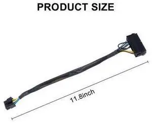 30cm (12 Inch) Braided Sleeved ATX 24 Pin to 10 Pin Main Power Adapter Cable, PSU Conversion Cord for Desktop PC and Server Motherboard Hardware Upgrade 30cm (12 Inch) Braided Sleeved ATX 24 Pin to 10 Pin Main Power Adapter Cable, PSU Conversion Cord for Desktop PC and Server Motherboard Hardware Upgrade