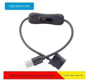 5V USB Male to 4Pin Big Molex Female Fan Power Cable with On/Off Switch, USB to Large 4 Pin Molex Adapter Cord, Computer Chassis Cooling Fan Power Conversion Wire for PC Fan, LED Strip, DIY Modificati 5V USB Male to 4Pin Big Molex Female Fan Power Cable with On/Off Switch, USB to Large 4 Pin Molex Adapter Cord, Computer Chassis Cooling Fan Power Conversion Wire for PC Fan, LED Strip, DIY Modificati