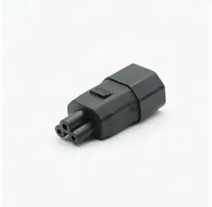IEC 320 C14 Male to IEC C5 AC Power Plug Adapter, C14 Input to C5 Output Converter, Universal AC Mains Power Connector Adapter for Laptop Charger, Server Power Supply IEC 320 C14 Male to IEC C5 AC Power Plug Adapter, C14 Input to C5 Output Converter, Universal AC Mains Power Connector Adapter for Laptop Charger, Server Power Supply