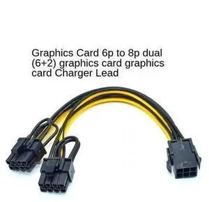6-Pin PCI Express to 2 x PCIE 8(6+2) Pin GPU Power Splitter Cable, Dual 8 Pin Motherboard Graphics Video Card PCI VGA Splitter Hub Power Extension Cord for Gaming Video Cards 6-Pin PCI Express to 2 x PCIE 8(6+2) Pin GPU Power Splitter Cable, Dual 8 Pin Motherboard Graphics Video Card PCI VGA Splitter Hub Power Extension Cord for Gaming Video Cards