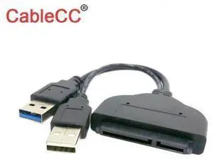 USB 3.0 to SATA 22Pin Adapter with USB Power Cable, 2.5 Inch SATA HDD SSD Hard Drive Converter, Compatible with Seagate, WD, Toshiba, Samsung, Hitachi 2.5" SATA Hard Disk, Plug & Play for Data Backup, USB 3.0 to SATA 22Pin Adapter with USB Power Cable, 2.5 Inch SATA HDD SSD Hard Drive Converter, Compatible with Seagate, WD, Toshiba, Samsung, Hitachi 2.5" SATA Hard Disk, Plug & Play for Data Backup,