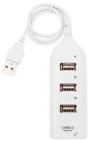 White 4 in 1 USB 2.0 Splitter Multi-functional USB Hub, 5Mbps High Speed USB Expander Adapter, Durable Practical Classic USB Port Power Expander for Laptop PC Desktop Computer White 4 in 1 USB 2.0 Splitter Multi-functional USB Hub, 5Mbps High Speed USB Expander Adapter, Durable Practical Classic USB Port Power Expander for Laptop PC Desktop Computer