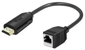 HDMI-Compatible Extender Over RJ45 Ethernet Cable, TX RX Transmitter Receiver Set, HDMI Signal Extension Adapter with Integrated Power Cable, Female Male RJ45 LAN HDMI Extender for HD Video Transmissi HDMI-Compatible Extender Over RJ45 Ethernet Cable, TX RX Transmitter Receiver Set, HDMI Signal Extension Adapter with Integrated Power Cable, Female Male RJ45 LAN HDMI Extender for HD Video Transmissi