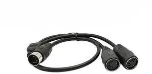 DIN 5-Pin Splitter Y Adapter MIDI Cable, MIDI 5 Pin Male to Dual DIN 5 Female Audio Extension Cable, D5P M-2F MIDI Y Splitter Cord for Synthesizer Controller, 0.5 Meter DIN 5-Pin Splitter Y Adapter MIDI Cable, MIDI 5 Pin Male to Dual DIN 5 Female Audio Extension Cable, D5P M-2F MIDI Y Splitter Cord for Synthesizer Controller, 0.5 Meter
