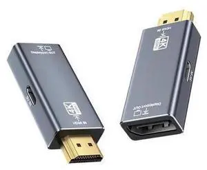 HDMI to DisplayPort Adapter 4K@60Hz Uni-Directional Video Converter, Aluminum Housing Plug and Play, HDMI Input to DP Output for PC, PS5, Xbox Connect to Monitor and Projector HDMI to DisplayPort Adapter 4K@60Hz Uni-Directional Video Converter, Aluminum Housing Plug and Play, HDMI Input to DP Output for PC, PS5, Xbox Connect to Monitor and Projector