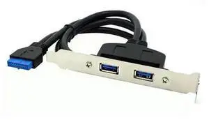 2-Port USB 3.0 Hub Adapter, Motherboard 20Pin 19Pin Header to Dual USB3.0 Female Extension Cable for Computer Rear Chassis 2-Port USB 3.0 Hub Adapter, Motherboard 20Pin 19Pin Header to Dual USB3.0 Female Extension Cable for Computer Rear Chassis