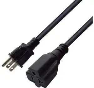 1FT Heavy Duty AC Power Extension Cord UL Listed, NEMA 5-15P Male to 5-20R Female Adapter Cable, 18AWG 125V 15A Household Power Cord, Nema 15 Amp to 20 Amp Convert Power Cable for Home & Industrial Eq 1FT Heavy Duty AC Power Extension Cord UL Listed, NEMA 5-15P Male to 5-20R Female Adapter Cable, 18AWG 125V 15A Household Power Cord, Nema 15 Amp to 20 Amp Convert Power Cable for Home & Industrial Eq