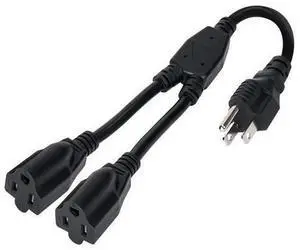 1 FT 3-Prong Y Splitter Power Extension Cord, Straight Plug 1 to 2 Way Space Saver Outlet, Heavy Duty Weatherproof SJTW 16AWG 13A 5-15P Cable Extender, UL Listed for Indoor & Outdoor Use 1 FT 3-Prong Y Splitter Power Extension Cord, Straight Plug 1 to 2 Way Space Saver Outlet, Heavy Duty Weatherproof SJTW 16AWG 13A 5-15P Cable Extender, UL Listed for Indoor & Outdoor Use