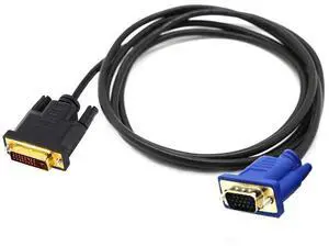 1.5M (5FT) DVI-I 24+5 Pin to VGA Cable, Dual Link DVI to VGA 1080P Video Cord with Triple Shielding for PC, Laptop, Projector and HDTV 1.5M (5FT) DVI-I 24+5 Pin to VGA Cable, Dual Link DVI to VGA 1080P Video Cord with Triple Shielding for PC, Laptop, Projector and HDTV