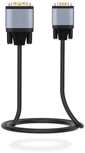DVI-D 24+1 to VGA Cable, Supports 1080P Full HD, 24K Gold-Plated Connectors, Plug and Play Cord for Desktop PC, Laptop, Graphics Card Connecting to Monitor, Projector, HDTV and VGA Display DVI-D 24+1 to VGA Cable, Supports 1080P Full HD, 24K Gold-Plated Connectors, Plug and Play Cord for Desktop PC, Laptop, Graphics Card Connecting to Monitor, Projector, HDTV and VGA Display