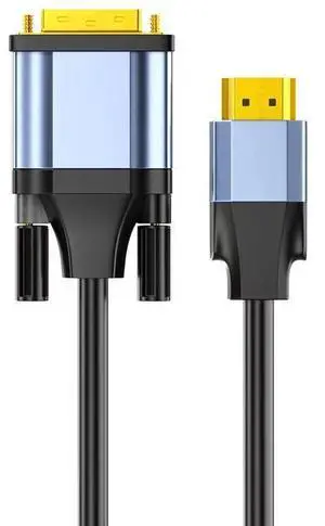 HDMI to DVI-D 24+1 Cable, Supports 1080P & 2K@60Hz Resolution, Bi-Directional Transmission, Plug and Play Video Cord, Compatible with PC, Laptop, Graphics Card, Monitor, Projector, HDTV and Display Sc HDMI to DVI-D 24+1 Cable, Supports 1080P & 2K@60Hz Resolution, Bi-Directional Transmission, Plug and Play Video Cord, Compatible with PC, Laptop, Graphics Card, Monitor, Projector, HDTV and Display Sc