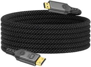 Mini HDMI to Micro HDMI Cable, HDMI 2.1 8K@60Hz Braided Cord with Aluminum Shell, Compatible with Camera, Camcorder, Action Cam and Tablet Mini HDMI to Micro HDMI Cable, HDMI 2.1 8K@60Hz Braided Cord with Aluminum Shell, Compatible with Camera, Camcorder, Action Cam and Tablet