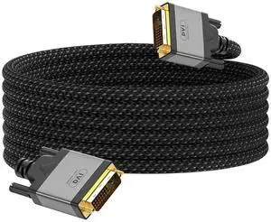 DVI to DVI Dual Link 24+1 Cable, Supports 4K & 1080P, DVI 24+1 Video Cord for Monitor, PC, Laptop, Projector and HDTV DVI to DVI Dual Link 24+1 Cable, Supports 4K & 1080P, DVI 24+1 Video Cord for Monitor, PC, Laptop, Projector and HDTV
