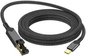 USB-C to Gigabit Ethernet Adapter USB 3.1, 1000Mbps, Aluminum Alloy Braided Network Adapter for Laptop, PC, Tablet & Smartphone USB-C to Gigabit Ethernet Adapter USB 3.1, 1000Mbps, Aluminum Alloy Braided Network Adapter for Laptop, PC, Tablet & Smartphone