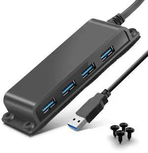 4-Port USB 3.0 Portable Fixable USB Hub with 3.3ft Cable, High Speed USB Data Hub for Laptop, MacBook, XPS, Surface Pro, USB Flash Drives, Mobile HDD and More 4-Port USB 3.0 Portable Fixable USB Hub with 3.3ft Cable, High Speed USB Data Hub for Laptop, MacBook, XPS, Surface Pro, USB Flash Drives, Mobile HDD and More