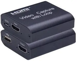 USB 2.0 HDMI Video Capture Card with HDMI Loop-Out, Supports 1080P Recording, Driver-Free Plug & Play, Audio Video Grabber for Game Streaming, Video Recording, Live Broadcast, Online Meeting & Confere USB 2.0 HDMI Video Capture Card with HDMI Loop-Out, Supports 1080P Recording, Driver-Free Plug & Play, Audio Video Grabber for Game Streaming, Video Recording, Live Broadcast, Online Meeting & Confere