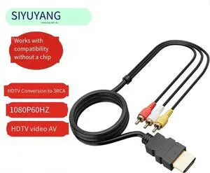 1.5m (5FT) HDMI to 3RCA Composite AV Cable, Gold-Plated Connectors, HDMI to RCA Audio Video Cord for DVD Players, Set-Top Boxes and Media Players Connecting to TV (Requires Source Device with Built-in 1.5m (5FT) HDMI to 3RCA Composite AV Cable, Gold-Plated Connectors, HDMI to RCA Audio Video Cord for DVD Players, Set-Top Boxes and Media Players Connecting to TV (Requires Source Device with Built-in