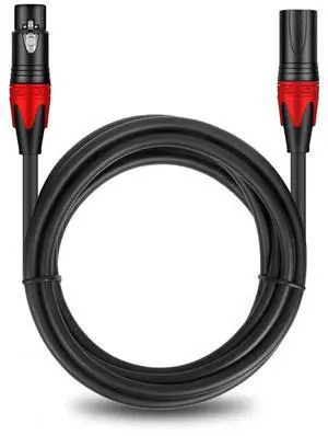 3-Pin XLR Male to Female Balanced Microphone Cable, OFC Conductors, Triple Shielding, Gold-Plated Connectors for Mixer, Speaker, Studio & Live Sound 3-Pin XLR Male to Female Balanced Microphone Cable, OFC Conductors, Triple Shielding, Gold-Plated Connectors for Mixer, Speaker, Studio & Live Sound