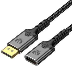 DisplayPort to HDMI Cable, Supports 8K@60Hz HDR & 4K@144Hz, DP to HDMI Cord for Laptop, PC, Monitor, Projector and HDTV DisplayPort to HDMI Cable, Supports 8K@60Hz HDR & 4K@144Hz, DP to HDMI Cord for Laptop, PC, Monitor, Projector and HDTV