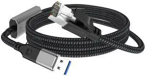 2-in-1 USB 3.0 & USB-C to 2.5G Ethernet Adapter, 2500Mbps Wired Network Dongle, Plug and Play for Laptop, PC, Tablet and Smartphone 2-in-1 USB 3.0 & USB-C to 2.5G Ethernet Adapter, 2500Mbps Wired Network Dongle, Plug and Play for Laptop, PC, Tablet and Smartphone