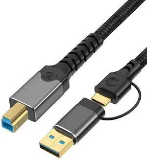 0.5M (1.6FT) USB 3.0 Printer Cable, USB-A to USB-B 3.0 Cord, 5Gbps High Speed Data Transfer, Compatible with Printers, External Hard Drives, DAC, Scanners and USB 3.0 Hubs 0.5M (1.6FT) USB 3.0 Printer Cable, USB-A to USB-B 3.0 Cord, 5Gbps High Speed Data Transfer, Compatible with Printers, External Hard Drives, DAC, Scanners and USB 3.0 Hubs