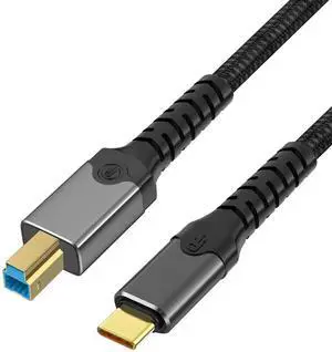 USB Type-C 3.0 to USB 3.0 Type-B Cable, 5Gbps High Speed, Gold-Plated Connectors, Cord for Printer, External Hard Drive, DAC, Scanner and USB Hub (Only for USB 3.0 B Port) USB Type-C 3.0 to USB 3.0 Type-B Cable, 5Gbps High Speed, Gold-Plated Connectors, Cord for Printer, External Hard Drive, DAC, Scanner and USB Hub (Only for USB 3.0 B Port)