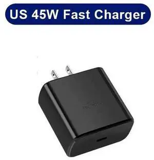45W PD Super Fast Charger, USB-C Power Adapter US Plug, Compatible with Samsung Galaxy S24 S23 Series, Black 45W PD Super Fast Charger, USB-C Power Adapter US Plug, Compatible with Samsung Galaxy S24 S23 Series, Black