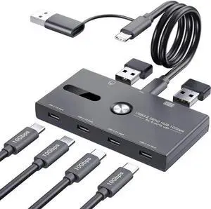 10Gbps USB C Hub, 6-Port USB-C Splitter, USB 3.2 Type-C Multiport Adapter for PC, Laptop, MacBook Pro/Air, iMac, Surface Pro, Chromebook, Hub Only, Not Support Charging & Video Output 10Gbps USB C Hub, 6-Port USB-C Splitter, USB 3.2 Type-C Multiport Adapter for PC, Laptop, MacBook Pro/Air, iMac, Surface Pro, Chromebook, Hub Only, Not Support Charging & Video Output