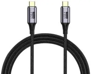 USB4 Cable 40Gbps Data Transfer, 100W PD Fast Charging, 8K@60Hz Video Output, Thunderbolt 4 Compatible USB-C Cable for Laptop, Portable SSD, eGPU, Docking Station and Monitor USB4 Cable 40Gbps Data Transfer, 100W PD Fast Charging, 8K@60Hz Video Output, Thunderbolt 4 Compatible USB-C Cable for Laptop, Portable SSD, eGPU, Docking Station and Monitor
