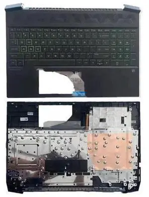 Palmrest Top Case Assembly with US Green Backlit Keyboard L72597-001 L72598-001 Replacement for HP Pavilion Gaming 15-EC Laptop, Upper Shell Keyboard Assembly, Fix Cracked Housing & Defective Keys Palmrest Top Case Assembly with US Green Backlit Keyboard L72597-001 L72598-001 Replacement for HP Pavilion Gaming 15-EC Laptop, Upper Shell Keyboard Assembly, Fix Cracked Housing & Defective Keys