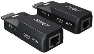 HDMI Extender Over Cat5e/Cat6 Ethernet Cable Up to 50M(164FT), 1080P@60Hz POC Power Supply HDMI Transmitter Receiver Kit, EDID Learning Function, for HDTV, Monitor, Projector Video Transmission HDMI Extender Over Cat5e/Cat6 Ethernet Cable Up to 50M(164FT), 1080P@60Hz POC Power Supply HDMI Transmitter Receiver Kit, EDID Learning Function, for HDTV, Monitor, Projector Video Transmission
