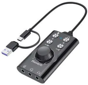USB 7.1 Channel External Sound Card with Voice Changer & Multiple Audio Voice Effects, Live Streaming Audio Adapter, Gaming Sound Card Compatible with PC, Laptop, Smartphone and Game Console USB 7.1 Channel External Sound Card with Voice Changer & Multiple Audio Voice Effects, Live Streaming Audio Adapter, Gaming Sound Card Compatible with PC, Laptop, Smartphone and Game Console