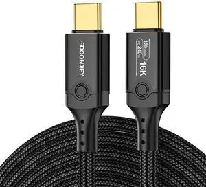 USB5 Thunderbolt 5 Active Cable, 120Gbps Bandwidth, 240W PD Charging, 16K@60Hz Video, Dual Type-C Active Cord, Compatible with Laptop, Monitor, eGPU and High Performance Docking Station USB5 Thunderbolt 5 Active Cable, 120Gbps Bandwidth, 240W PD Charging, 16K@60Hz Video, Dual Type-C Active Cord, Compatible with Laptop, Monitor, eGPU and High Performance Docking Station