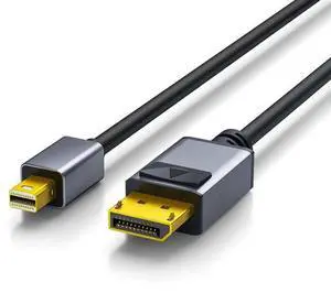 Mini DisplayPort to DisplayPort Adapter, DP 1.4 Standard Supports 8K@60Hz Video Transmission, Mini DP to DP Cable Converter for Laptop, MacBook, Surface Connecting Monitor, TV and Projector Mini DisplayPort to DisplayPort Adapter, DP 1.4 Standard Supports 8K@60Hz Video Transmission, Mini DP to DP Cable Converter for Laptop, MacBook, Surface Connecting Monitor, TV and Projector