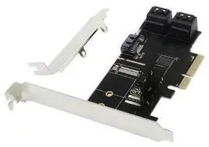 5 Ports SATA 3.0 PCIe Expansion Card, PCI Express X4/X8/X16 to SATA 3.0 6Gbps Adapter Card with SATA Data Cables, Internal SATA Controller Card for HDD SSD Storage Expansion 5 Ports SATA 3.0 PCIe Expansion Card, PCI Express X4/X8/X16 to SATA 3.0 6Gbps Adapter Card with SATA Data Cables, Internal SATA Controller Card for HDD SSD Storage Expansion