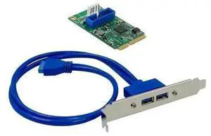 Mini PCIE to 2 Port USB 3.0 Expansion Card, Chipset 720202, Mini PCI-E to 19Pin USB3.0 Adapter, 20Pin Connector USB 3.0 Controller Card for Industrial Motherboard Notebook Mini PCIE to 2 Port USB 3.0 Expansion Card, Chipset 720202, Mini PCI-E to 19Pin USB3.0 Adapter, 20Pin Connector USB 3.0 Controller Card for Industrial Motherboard Notebook