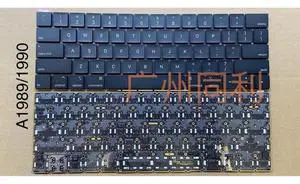 Laptop Replacement US Keyboard for MacBook Pro Retina 13" A1989 / 15" A1990 Year 2018 2019, Black English Layout Notebook Keyboard Repair Spare Part Laptop Replacement US Keyboard for MacBook Pro Retina 13" A1989 / 15" A1990 Year 2018 2019, Black English Layout Notebook Keyboard Repair Spare Part