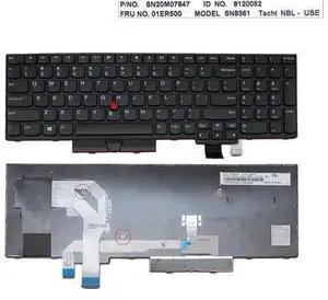 Laptop US Keyboard with Pointing Stick for Lenovo ThinkPad T570 P51S (Not for P51), Black, Win8 Layout, PN SN20M07934 Notebook Keyboard Replacement Part Laptop US Keyboard with Pointing Stick for Lenovo ThinkPad T570 P51S (Not for P51), Black, Win8 Layout, PN SN20M07934 Notebook Keyboard Replacement Part