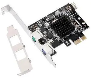 PCIe to PS/2 Expansion Card, PCI-E to PS2 Round Port Adapter Card for Connecting PS/2 Keyboard and Mouse, Compatible with Old Desktop Computers PCIe to PS/2 Expansion Card, PCI-E to PS2 Round Port Adapter Card for Connecting PS/2 Keyboard and Mouse, Compatible with Old Desktop Computers