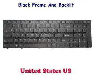 US English Backlit Replacement Laptop Keyboard With Frame Compatible with CLEVO N770 N770WG N770WL N770WU N770GU, US QWERTY Backlight Notebook Keyboard, Direct Fit Repair Spare Part for Clevo Gaming US English Backlit Replacement Laptop Keyboard With Frame Compatible with CLEVO N770 N770WG N770WL N770WU N770GU, US QWERTY Backlight Notebook Keyboard, Direct Fit Repair Spare Part for Clevo Gaming