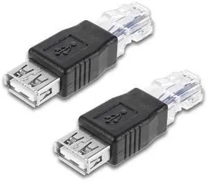 AJMRTC 2 PCS USB to RJ45 Ethernet Adapter, USB Female to RJ45 Network Converter, USB Ethernet Adapter for Network Cameras, ADSL Modems and Network Printers AJMRTC 2 PCS USB to RJ45 Ethernet Adapter, USB Female to RJ45 Network Converter, USB Ethernet Adapter for Network Cameras, ADSL Modems and Network Printers
